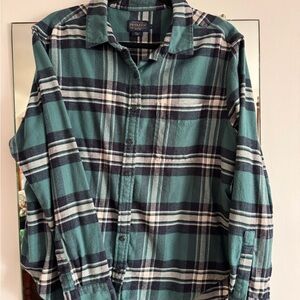Pendleton women's Green and Black Checkered Shirt
